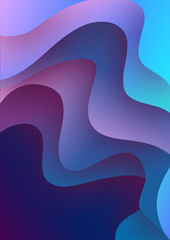Wall Mural - 3d paper art illustration. Bright colorful halftone gradients. Design layout for banners presentations, flyers, posters and invitations. Vector illustration