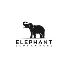 Wall Mural - elephant silhouette logo design