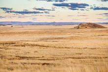 The Dry And Arid Karoo Veld In The Summertime, Near Gariep Dam, South Africa.