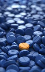 Wall Mural - pile of colorful pills,3d rendering,conceptual image.