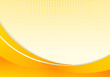 © phochi - Abstract yellow waves or curved professional business design layout template or corporate banner web design background with halftone effect. Curve flow orange motion illustration.