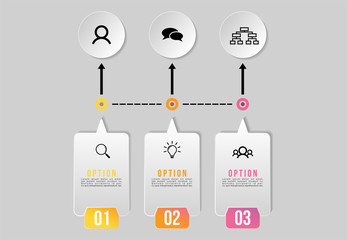 Vector Infographics Elements Template Design with Marketing Icons and options Steps can be used for presentation, diagrams, annual reports, workflow layout