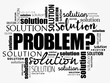 © dizain - Problem and solution word cloud collage, business concept background