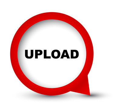 red vector banner upload
