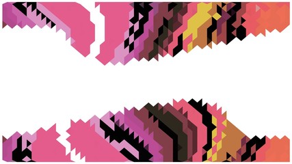Poster - abstract background with colorful pixel decoration.