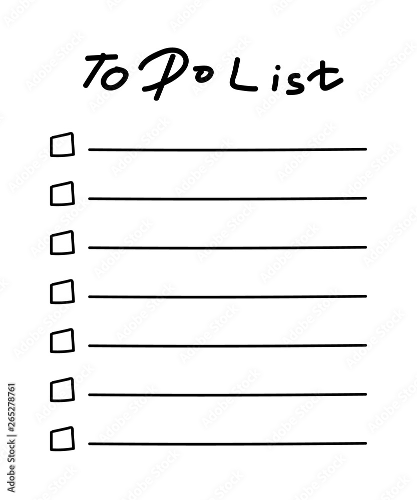 To Do List. A hand drawn templates doodle design. Vector Illustration ...