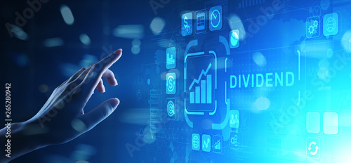Fotomural Dividends button on virtual screen