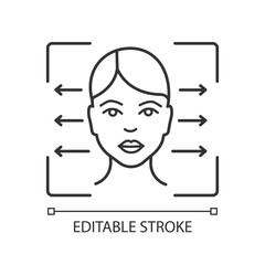 Sticker - Facial recognition reader linear icon