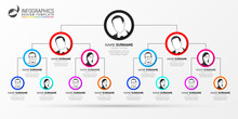 Infographic Design Template. Creative Organization Chart. Vector