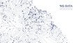 Vector abstract colorful graph big data information connection visualization. Social network, financial analysis of complex databases. Visual information complexity clarification. Intricate data cloud