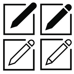 Fototapete - Edit icon vector set. Pencil icon set. sign up Icon vector illustration set