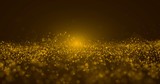 Fototapeta Dmuchawce - Abstract Gold Particle and gold bokeh background