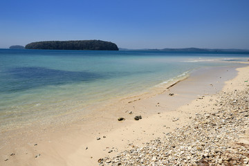 Canvas Print - Virgin Lalaji beach at Long Island, Andaman and Nicobar Islands, India