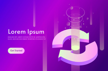 Wall Mural - modern design concept loading and update. template for banner, landing page, presentation, web banne