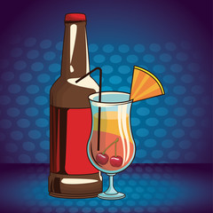 Sticker - alcoholic drinks beverages cartoon