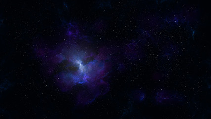 Wall Mural - universe filled with stars, deep space nebula and galaxy