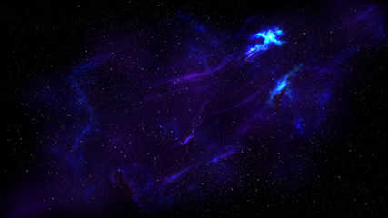 Wall Mural - universe filled with stars, deep space nebula and galaxy