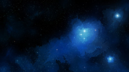 Wall Mural - universe filled with stars, deep space nebula and galaxy