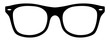 Nerd-Brille / schwarz-weiß / Vektor / freigestellt