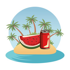 Sticker - refreshing drink cartoon