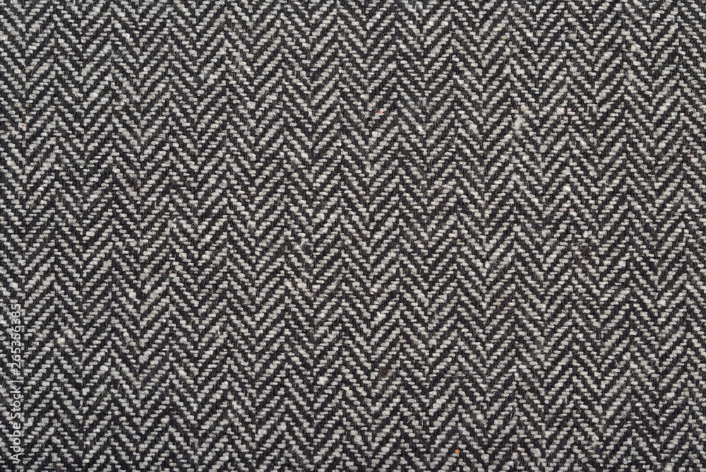 Herringbone tweed wool fabric as background - obrazy, fototapety, plakaty 