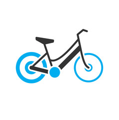 Poster - Bicycle icon on background for graphic and web design. Simple vector sign. Internet concept symbol for website button or mobile app.