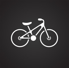 Poster - Bicycle icon on background for graphic and web design. Simple vector sign. Internet concept symbol for website button or mobile app.