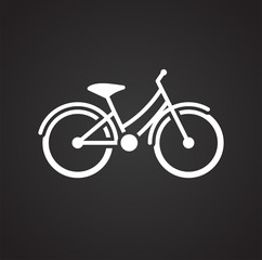 Poster - Bicycle icon on background for graphic and web design. Simple vector sign. Internet concept symbol for website button or mobile app.