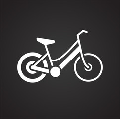 Poster - Bicycle icon on background for graphic and web design. Simple vector sign. Internet concept symbol for website button or mobile app.