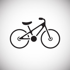Poster - Bicycle icon on background for graphic and web design. Simple vector sign. Internet concept symbol for website button or mobile app.