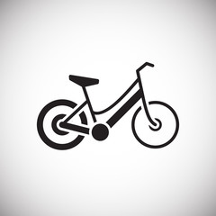 Poster - Bicycle icon on background for graphic and web design. Simple vector sign. Internet concept symbol for website button or mobile app.