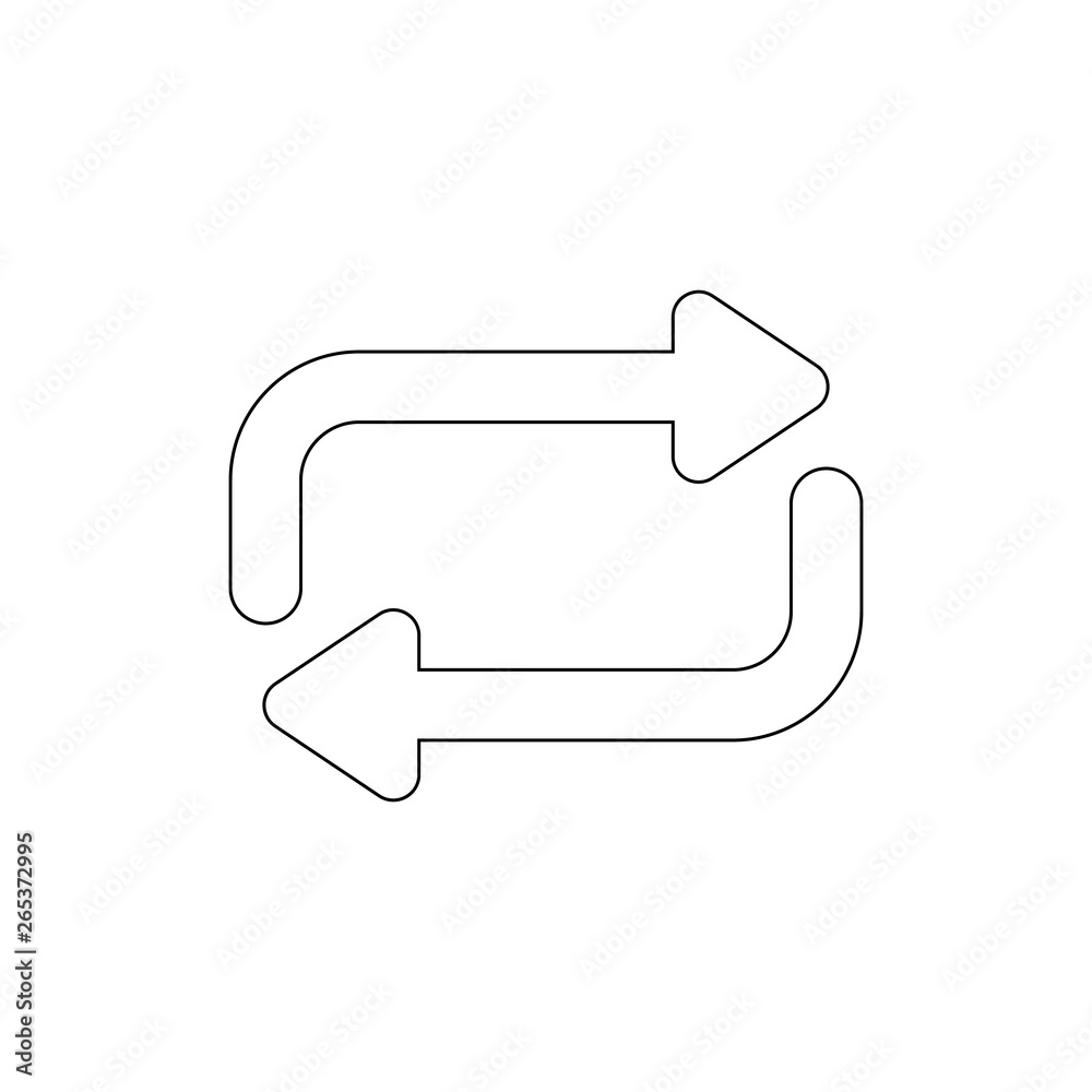 Control Error Loop Icon control loop media refresh reload repeat outline icon. Signs and ...