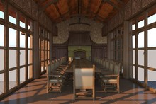 Restaurant, Interior Visualization, 3D Illustration