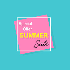 Canvas Print - summer banner special offer. stylish design. vector