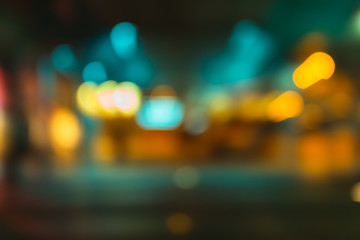 Blurred cityscape view, abstract light background