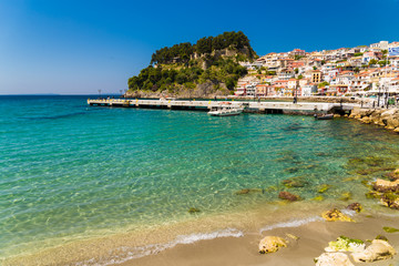 Fototapete - parga city greek tourist resort in preveza perfecture greece