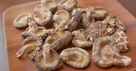 Wall Mural - Stack of dry mushroom