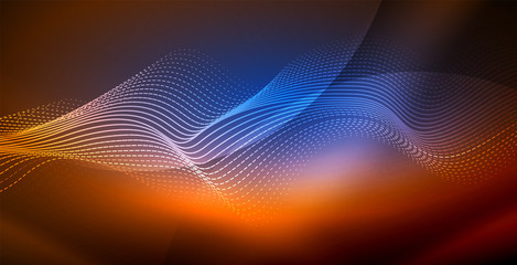 Neon wave background