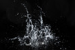 canvas print picture - water splash black background backdrop fresh feeling