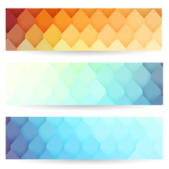 Wall Mural - abstract colorful banners with tiled 3d pattern