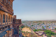View Of Jodhpur, The Blue City, From Mehrangarh Fort, Rajasthan, India