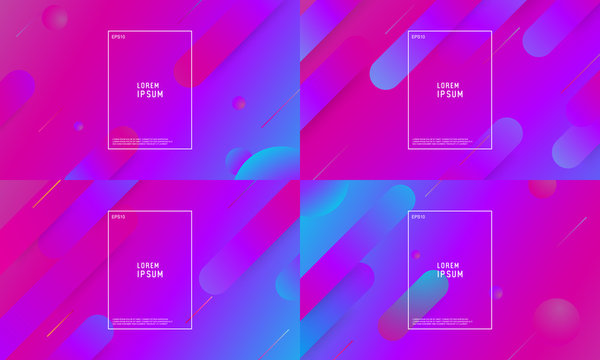 Abstract minimal geometric background. Modern vector design illustration. Trendy gradient shapes composition. Modern vector design illustration