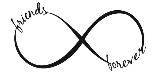 infinity sign with friends forever.