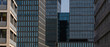 Credit Suisse Towers in Orelikon: Verschachtelte Business Offices Büro Gebäude in blau grau 