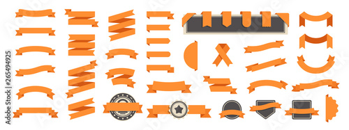 Fotomural Ribbon banner set isolated on a white background