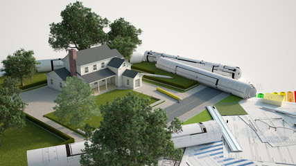Aufkleber - Architecture and landscape model project