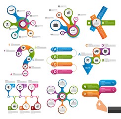 Infographic Elements Collection. Vector design elements. Infographics for business presentations or information banner, workflow layout, flow chart.