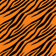 Poster - Seamless pattern with tiger stripes, design for cover, wallpaper, banner, poster
