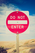 Do Not Enter Sign In Rural Landscape
