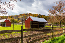 Barn On Rural Farm, Fairport, New York, United States